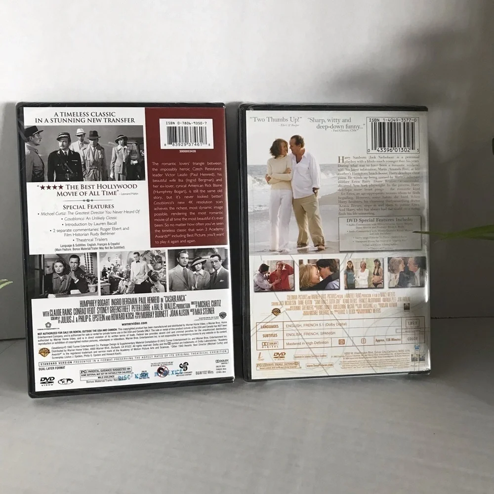 NWT - 2 DVD's - Casablanca and  Something's Gotta Give